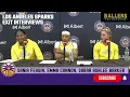 Sania Feagin Emma Cannon Sarah Ashlee Barker Los Angeles Sparks Exit Interview September 11 2025
