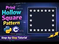 Print Hollow Square Pattern in Python Pattern Printing Explained Step by Step