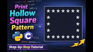 Print Hollow Square Pattern in Python Pattern Printing Explained Step by Step