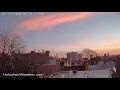 Sunset over Hoboken New York City and Jersey City Dec 13 2020