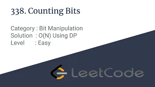 E007 Counting Bits using DP Bit Manipulation CodeNCode