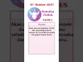 Download Lagu Ramalan Zodiak Taurus (01 Oktober 2025) #ramalanzodiakhariini #pesansemesta #ramaltarot #taurus