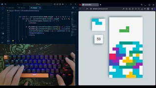 ASMR Programming - Coding Tetris Game