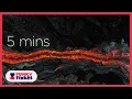 Volcano Eruption and Lava 5 Minute Timer Relaxing Music for Study 4K
