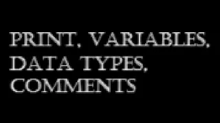 Filipino Tagalog 03 Print Variable Data types Comments - Python Automation