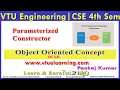 Parameterized Constructor Object Oriented Concept 18CS45 VTU CSE C Programming