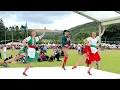 Competitors in the Irish dance competition held at 2025 Lonach Gathering Highland Games in Scotland