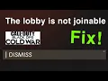 Black Ops Cold War ERROR The lobby is not joinable FIX