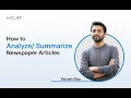 How to Newspaper articles