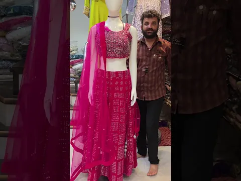 Latest❤️ Pink Colour Designer Sharara Gharara Collection 💗 | Sowcarpet Chennai #Shorts