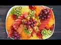 17 Minute Fruit Platter Melon Flower Garnish