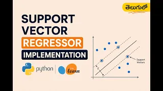 Support Vector Regression SVR in Python Support Vector Machine Regressor using Scikit Learn Telugu