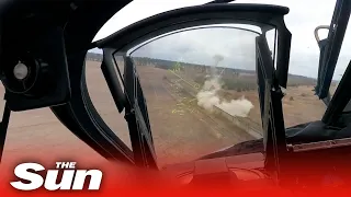 Russia Releases Dramatic Cockpit Video Of Helicopter Attack On Ukrainian Air Defence Positions  Russia Releases Dramatic Cockpit Video Of Helicopter Attack On Ukrainian Air Defence Positions