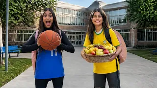 Deema and Sally Play and Teach Healthy Food and sports at school