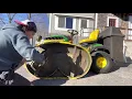 How to change blades on John Deere riding mower