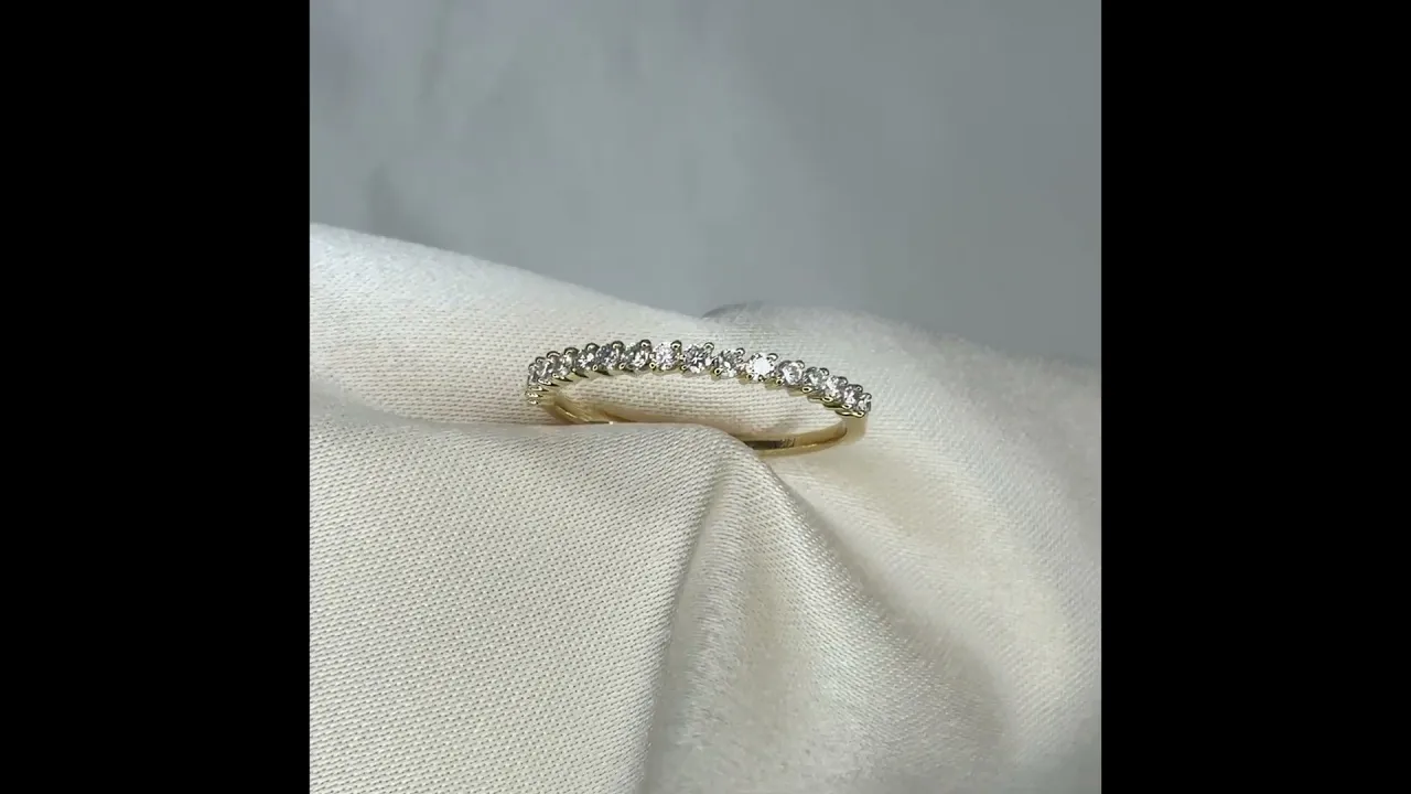 0.26CTW Half Eternity Stackable Ring