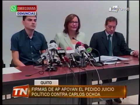 Firmas de AP apoyan el pedido juicio político contra Carlos Ochoa