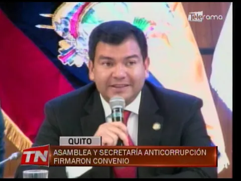 Asamblea y secretaría anticorrupción firmaron convenio