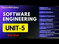 Software Engineering UNIT-5 One Shot B Tech AKTU Syllabus brevilearning