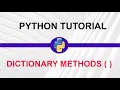 Dictionary Methods in Python-26 My Academy