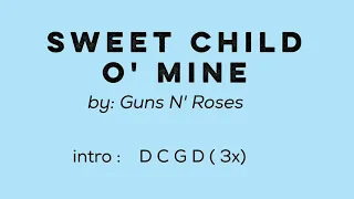 Download Sweet Child O' Mine - lyrics with chords MP3