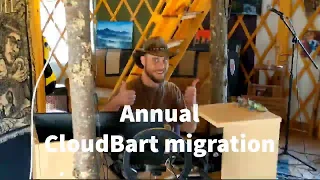 Cloud Bart annual spring yurt migration