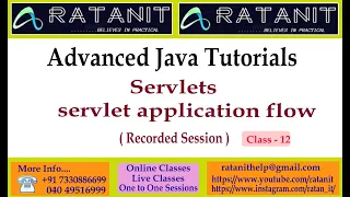Advanced Java Tutorials Servlets Servlet Application Flow by Mr Ratan class-12