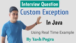 Custom exception in java How can we write a custom exception in Java