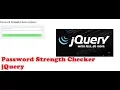 Password Strength Checker jQuery
