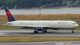 Delta Airlines Boeing 767-400ER N838MH takeoff from PDX