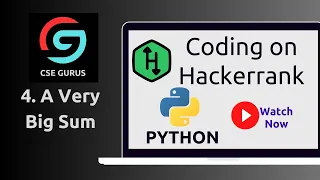 4 A very big sum Hackerrank Python