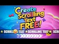 How to Create Scrolling Text Online FREE