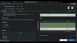 Running Comparison CodeChef Starter 80 Problems Solution Accepted
