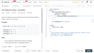LeetCode Range Sum Query - Immutable