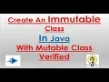 Create An Immutable Class in Java with Mutable Variables