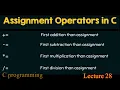 Compound Assignment Operators In c Language Lecture 28