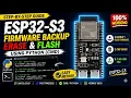 ESP32-S3 Firmware Backup Erase Flash BIN File Using Python CMD Step-by-Step Guide