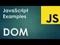 JavaScript Examples - Introduction About DOM About innerHTML creating new elements