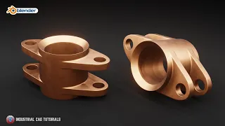 Cylindrical Flange Support 3D Hard Surface Subdivision Product Modelling In Blender 