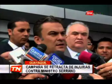 Campaña se retracta de injurias contra ministro Serrano