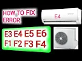 Air Conditioner Troubleshooting E4 E5 E6 F F2 F3 Error Codes Hindi How To Fix Error Air Conditioner