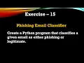 Exercise - Create a Python Script that Classify Email as Phishing or Legitimate