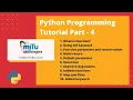 Python Programming Tutorial Part 4 Functions