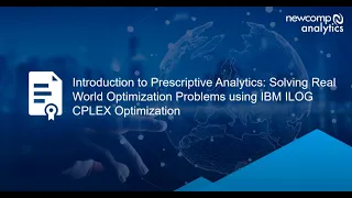 Introduction to Prescriptive Analytics Solving Real World Optimization Problems