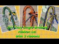 DIY Easy Single Braided Ribbon Lei with 3 Ribbons for Graduation Lei part 2 of 3