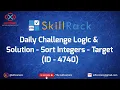 skillrack daily challenge logic and solution - sort integers