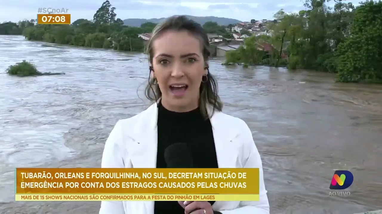 Sul de SC decreta situação de emergência por conta dos estragos causados pelas chuvas