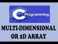 MULTI DIMENSIONAL TWO DIMENSIONAL ARRAY IN C LANGUAGE URDU HINDI