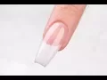 Chit Chat Shimmering Pink and White Coffin Shape Sculptured Nail Tammy Taylor