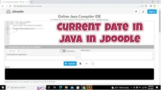 how to find current date in java in jdoodle date in java in jdoodle online compiler